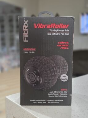 FitRx VibraRoller Vibrating Massage Roller - Black